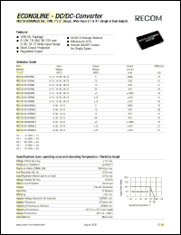 REC10-2305DRWL Datasheet