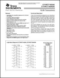 CY74FCT163245APVCT Datasheet