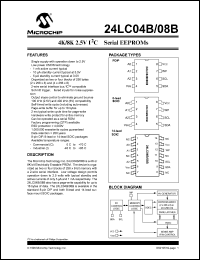 24LC04B-/SN Datasheet