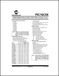 PIC16C58A-04/P Datasheet
