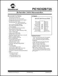 PIC16C62B-20I/SP Datasheet
