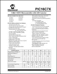 PIC16C74-10/L Datasheet