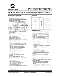 PIC16C770-I/P Datasheet