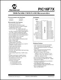 PIC16F77-I/P Datasheet
