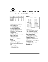 PIC16LC74B-04/P Datasheet