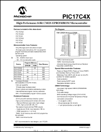 PIC17LC43-08/L Datasheet