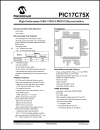 PIC17C752-16I/L Datasheet