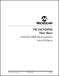 PIC16C925-I/L Datasheet
