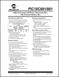 PIC18C601-I/L Datasheet