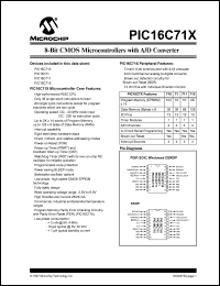 PIC16C711-04I/P Datasheet