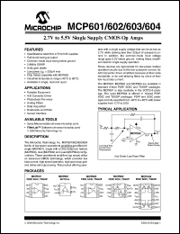 MCP602-I/P Datasheet