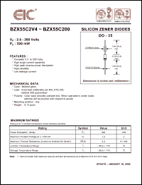 BZX55C2V4RL Datasheet