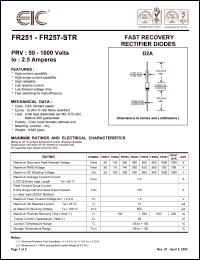 FR251 Datasheet