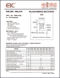 KBL408 Datasheet