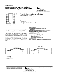 CD54ACT541F3A Datasheet