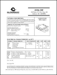 0104-100 Datasheet