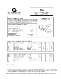 3001 Datasheet