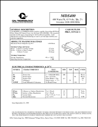 MDS400 Datasheet