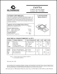 TAN250A Datasheet