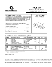 TPR400 Datasheet