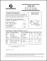 TPR500 Datasheet