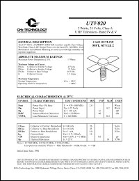 UTV020 Datasheet
