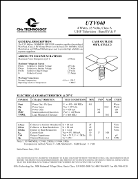 UTV040 Datasheet