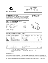 UTV080 Datasheet