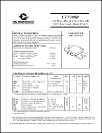 UTV100B Datasheet