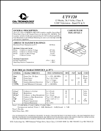 UTV120 Datasheet