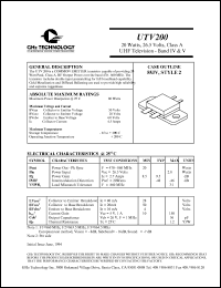 UTV200 Datasheet