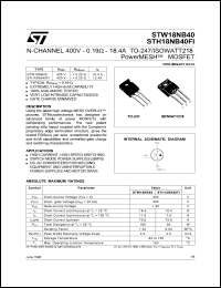 STH18NB40FI Datasheet