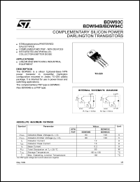 BDW93B Datasheet
