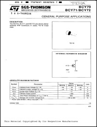 BCY70 Datasheet
