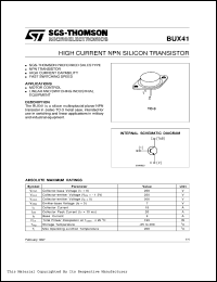 BUX41 Datasheet