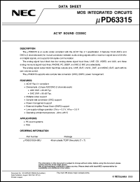 uPD63315GA-9EU Datasheet