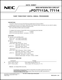 uPD77114GC-xxx-9EU Datasheet