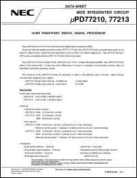 uPD77210F1-DA2 Datasheet