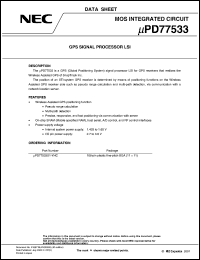 uPD77533S1-YHC Datasheet