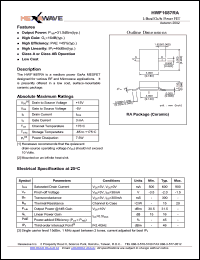 HWF1686NC Datasheet