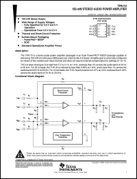 TPA112MSOPEVM Datasheet