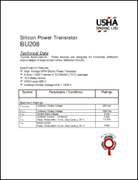 BU208 Datasheet