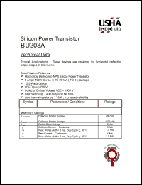 BU208A Datasheet