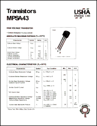MPSA43 Datasheet