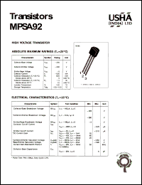 MPSA92 Datasheet