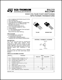 BUL310 Datasheet