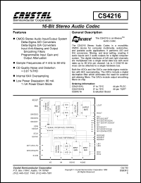 CS4216 Datasheet