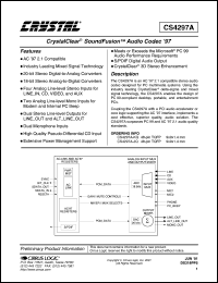 CS4297-JQ Datasheet