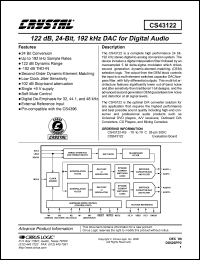 CS43122-KS Datasheet