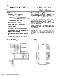 V62C1161024L-100T Datasheet